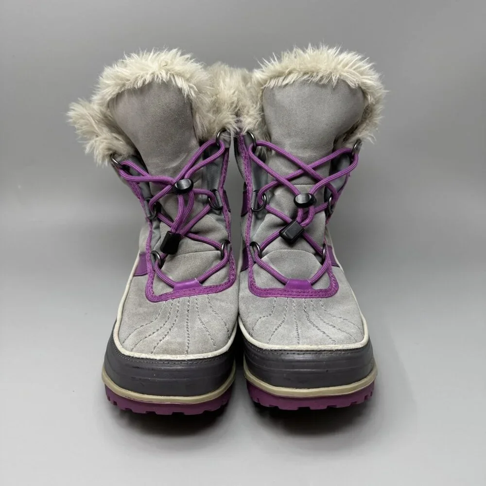 Sorel Womens Tivoli II Gray Leather Round Toe Lace Up Ankle Snow Boots Size 7 - Picture 3 of 8